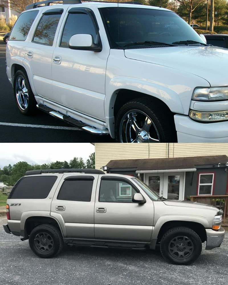 99Parts Smoke Tinted Window Sun Rain Visors Vent Guard Deflector Shade Compatible with Chevrolet Tahoe Yukon 2000-2006 - Image 2